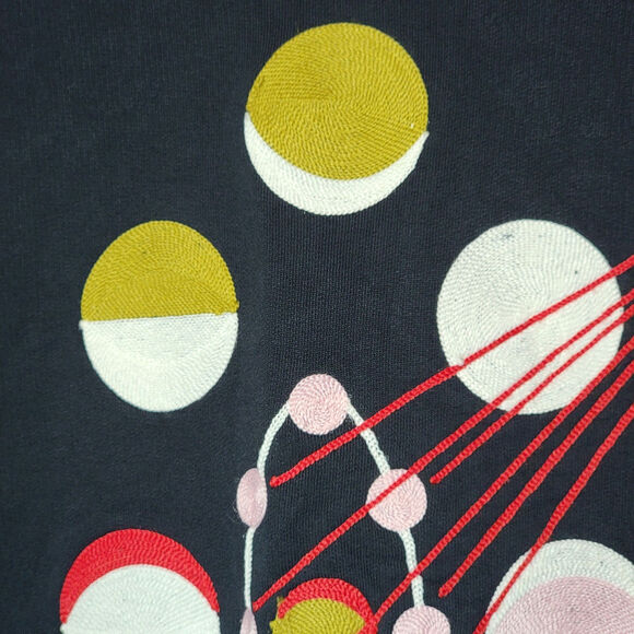 Henrik Vibskov Moon Embroidered Sweatshirt Pullover Relaxed Fit Designer Size S - Picture 6 of 12